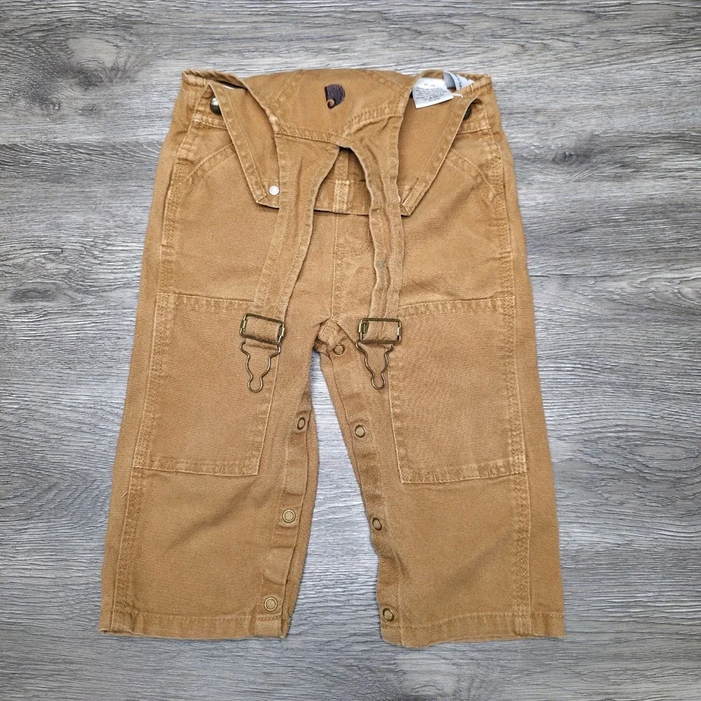 Carhartt Infant Brown Overalls - 18M - Classic Baby Bibs!